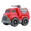 Huiye 2020 children funny free wheel cartoon car toys for kids plastic toys friction powered cars fire truck toy