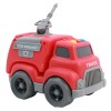 Huiye 2020 children funny free wheel cartoon car toys for kids plastic toys friction powered cars fire truck toy