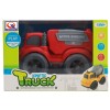Huiye Wholesale baby learning free wheel car model cartoon plastic friction toy vehicles rescue toy fire truck toy