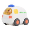 Huiye 2020 eco-friendly kids teaching toys friction vehicles cartoon truck model for baby ambulance car toy