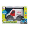 Huiye new arrival cartoon toys friction ambulance truck toy
