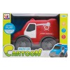 Huiye mini cartoon light and sound friction fire engine truck toy