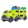 Huiye children transport carrier truck toy with 2 mini car trucks