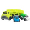 Huiye children transport carrier truck toy with 2 mini car trucks