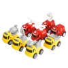 Huiye hot selling 1:48 8pcs small mini toys car friction alloy metal cars model