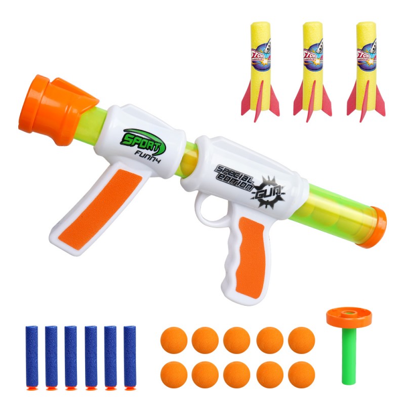 hot air gun out door game air pump plastic shooting gun for kids