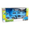 Huiye amazon top seller plastic free wheel carrier friction powered cars toys with 2 mini cars