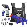 Funny kids school education toys pretend play set  role playing game set police toy set