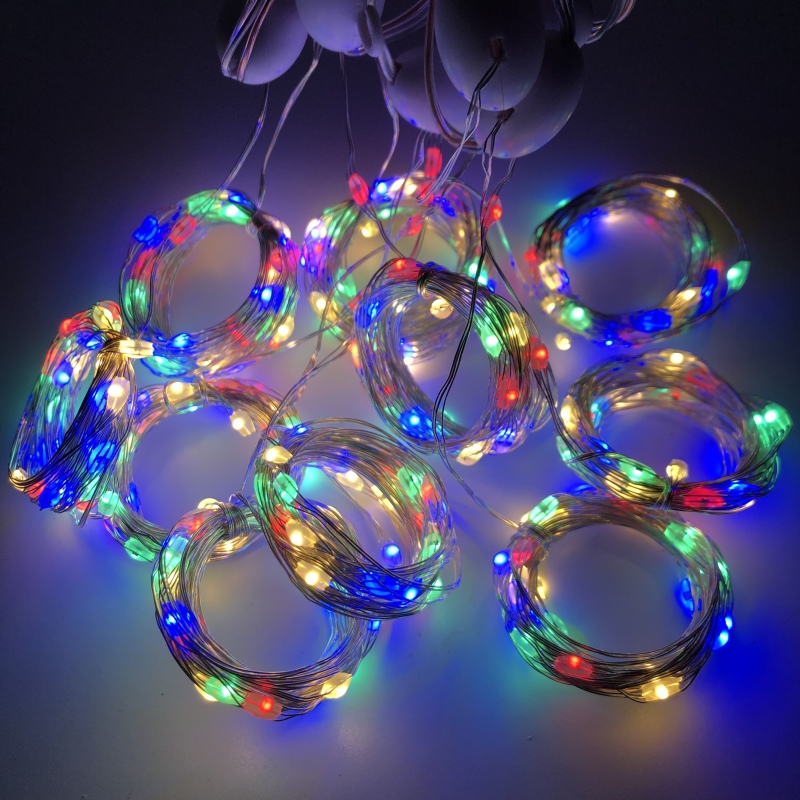 LED Curtain String Lights 16 Colors Changing  Powered Multi Color Twinkle Window Fairy Lights with Remote Control for Bedroom