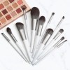 Latest Design Wooden Handle Private Label Nylon Hair Makeup Brush Set For Ladies Makeup Tools