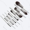 Latest Design Wooden Handle Private Label Nylon Hair Makeup Brush Set For Ladies Makeup Tools