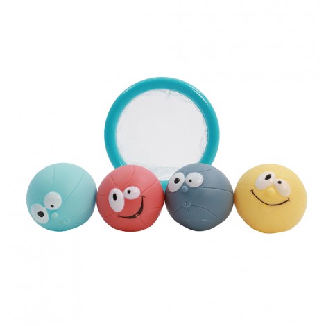 Huiye bathroom basketball fishing water shower play set baby bath toys set for kids