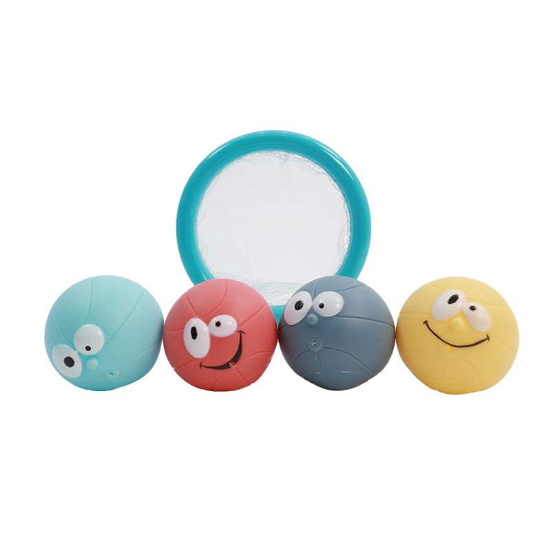 Huiye bathroom basketball fishing water shower play set baby bath toys set for kids
