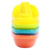 Huiye kids plastic colorful boat shape toy cup stack up toys