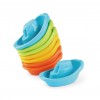 Huiye kids plastic colorful boat shape toy cup stack up toys