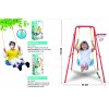 Huiye 2020 kids iron indoor toys 2 in 1 basket ball set swing toys