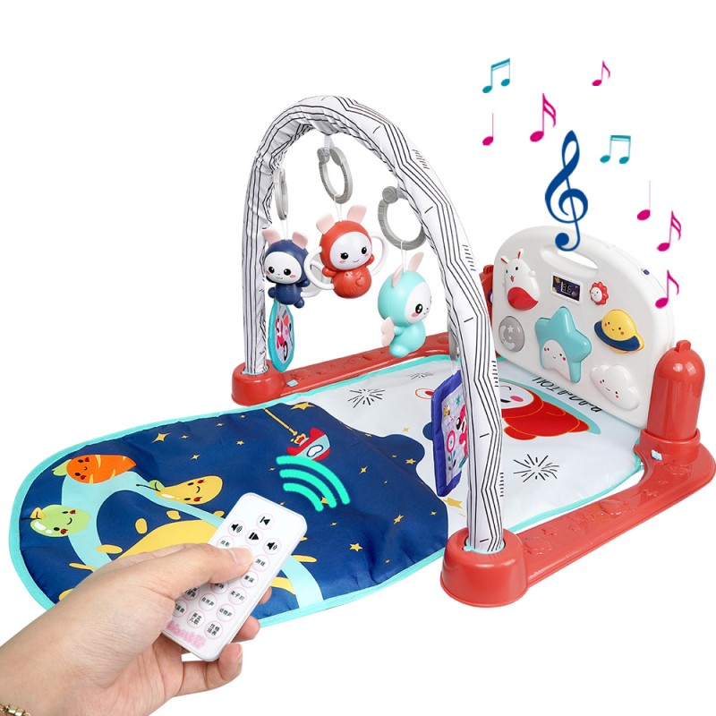 Huiye 2021 promotion gift Blanket gym game star step counting toys pedal music piano baby play mat