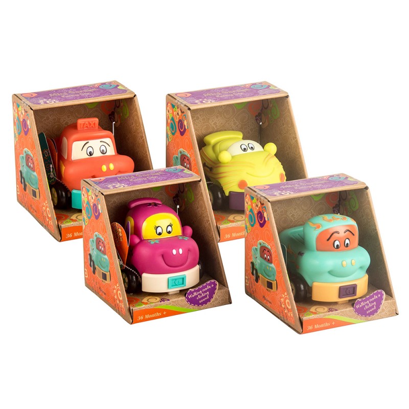 Huiye 2020 Funny Soft rubber car pull back cartoon toys car baby plastic educational car toys
