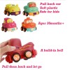 Huiye 2020 Funny Soft rubber car pull back cartoon toys car baby plastic educational car toys
