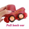 Huiye 2020 Funny Soft rubber car pull back cartoon toys car baby plastic educational car toys