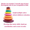 Huiye Educational baby colorful stacking rings toys cartoon plastic ring kids stacking rings toys