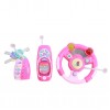 Huiye Wholesale learning music toy pink car key mobile and steering wheel for kid baby toys educational baby key toys
