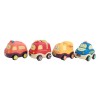Huiye 4PCS Pull back car mini cartoon friction powered car for children