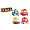 Huiye 4PCS Pull back car mini cartoon friction powered car for children
