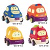 Huiye 4PCS Pull back car mini cartoon friction powered car for children