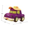 Huiye Plastic kids lovely electric cartoon car toys with lighting and music for kids