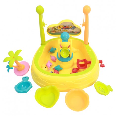 Huiye hot selling plastic kids fishing toys table board fish game machine family Fish Toy