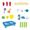 Huiye Summer Outdoor Play Set Beach Toy Sand and Water Table Beach Toys Sets Sand Water Table for Kids