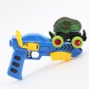 Huiye wholesale eject dinosaur car 360 degree rotation friction cars with plastic catapult gun toys