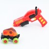 Huiye wholesale eject dinosaur car 360 degree rotation friction cars with plastic catapult gun toys