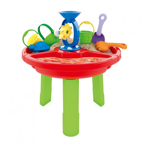 Huiye summer beach toy plastic kids playing water sand beach table for kids sand and water table beach sand molds kids toys