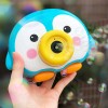 Huiye Bubble Machine Funny Camera Bubble Blower Portable Baby Bubble Maker With Music and Lights Good Gifts For Kids