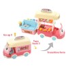 Huiye Amazon Hot Sale Candy Ice Cream Toy Truck For Kids Ice Cream Vending Car For Kids Play Menaje de cocina