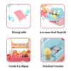 Huiye Amazon Hot Sale Candy Ice Cream Toy Truck For Kids Ice Cream Vending Car For Kids Play Menaje de cocina