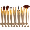 Wholesale 20pcs custom makeup brushes wood handle eyeshadow brush set