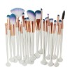 Wholesale 20pcs custom makeup brushes wood handle eyeshadow brush set
