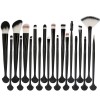 Wholesale 20pcs custom makeup brushes wood handle eyeshadow brush set