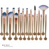 Wholesale 20pcs custom makeup brushes wood handle eyeshadow brush set