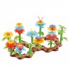 Huiye 2020 amazon hotsell kids stem educational toys 54pcs flower garden building set toys