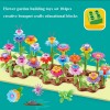 Huiye 2020 amazon hotsell kids stem educational toys 54pcs flower garden building set toys