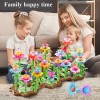 Huiye 2020 amazon hotsell kids stem educational toys 54pcs flower garden building set toys