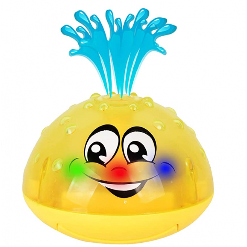 Huiye amazon hot sell  electric Light Rotate with Shower Pool baby spray water toys
