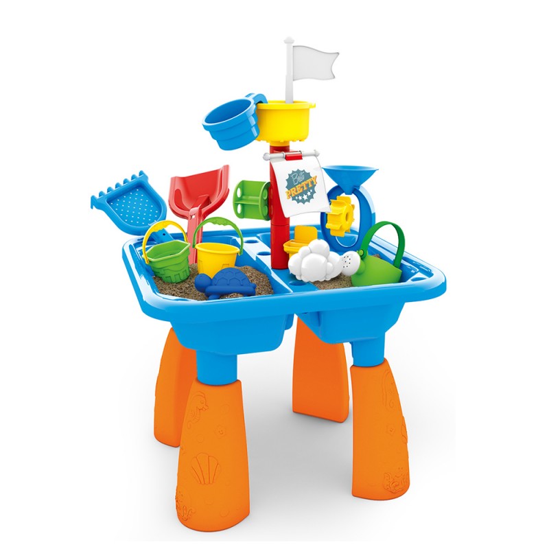 Huiye 2020 Funny Beach Toys Baby Sand Play Set Toys Bucket Sand And Water Table for Kids