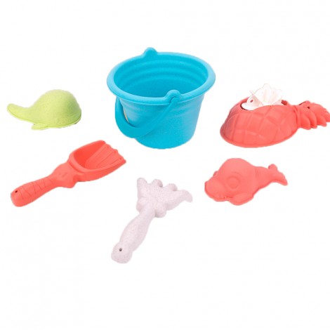 Huiye 2020 funny beach toys bucket cute sand toys water paly set for kids with 6pcs