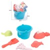 Huiye 2020 funny beach toys bucket cute sand toys water paly set for kids with 6pcs