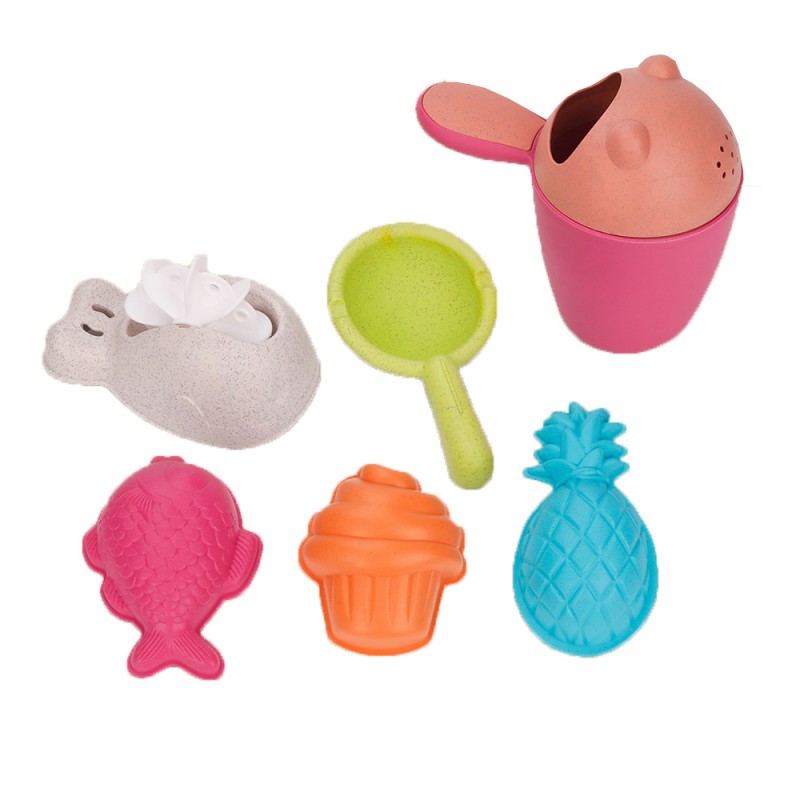 Huiye safety materials outdoor toys summer friendly beach sand toys bucket set for kids 10PCS